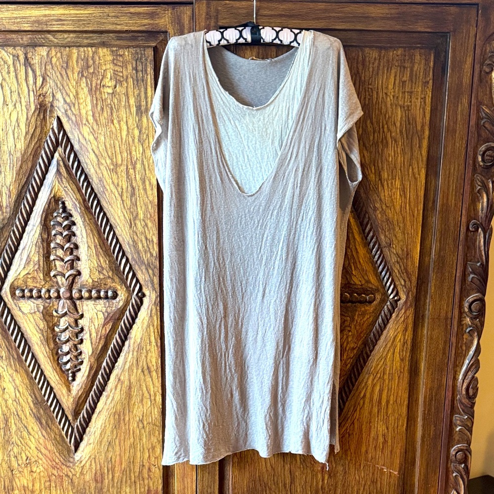 Amika Tan Dress with Sparkle Detailing